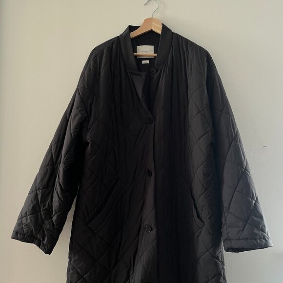 Aritzia Jackets & Blazers - Aritzia Wilfred Long Black Quilted Jacket